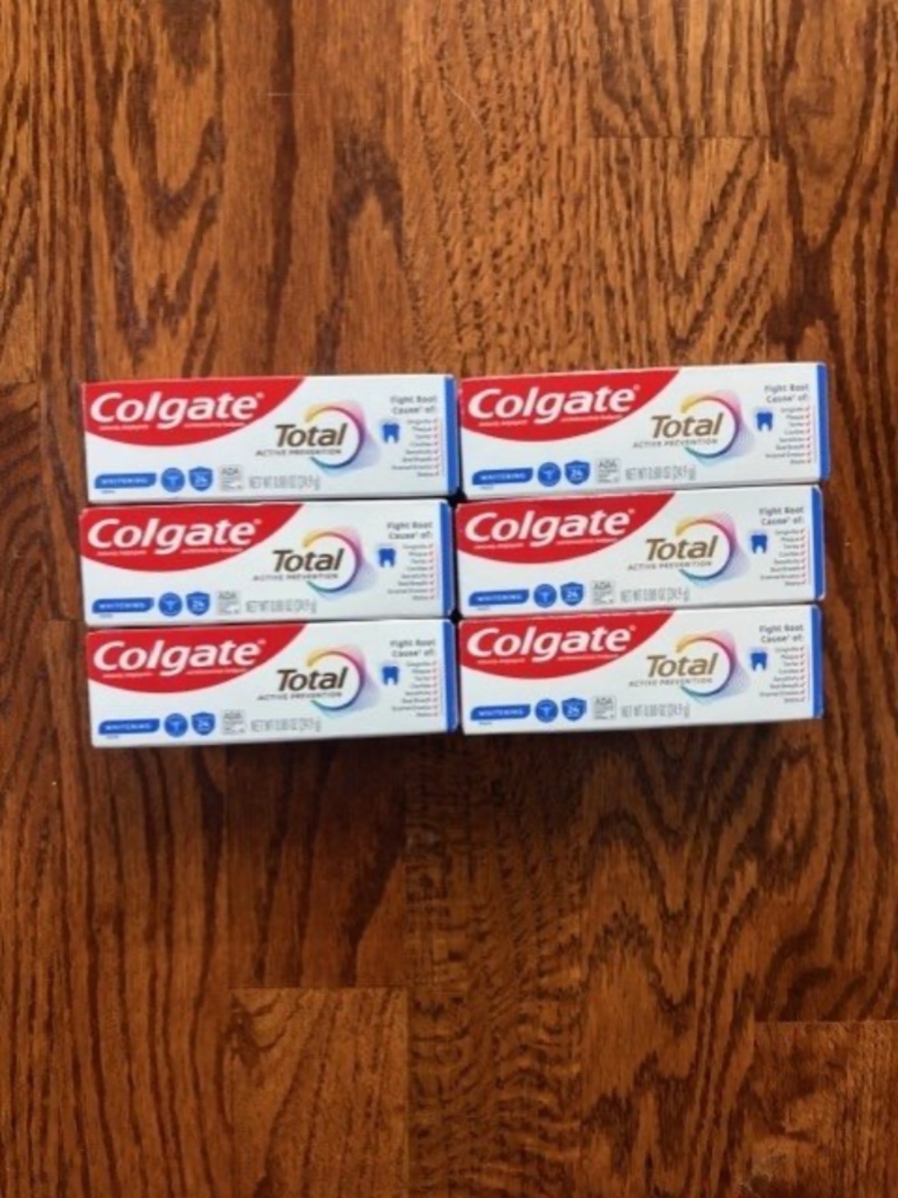 Colgate Total Whitening Toothpaste Travel Size 0.88 oz Pack of 6 NWT